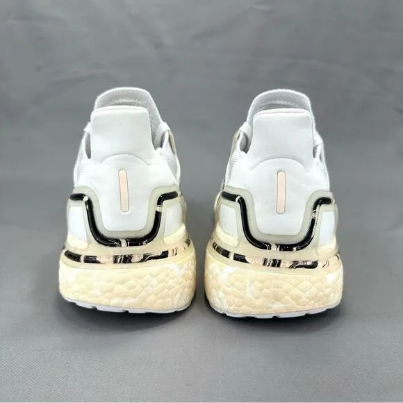 ADIDAS PRIMEBLUE ULTRABOOST 20 WHITE CREAM &amp; BLACK ATHLEISURE / RUNNING SNEAKERS