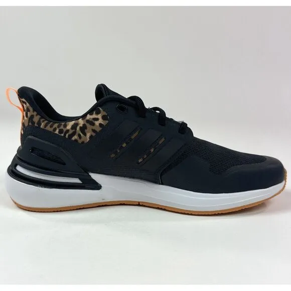 Adidas Rapidasport Kids 7 Black Cheetah Leopard Running Shoes Sneakers FZ6346