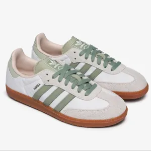 Adidas Samba OG Womens Nylon Suede Putty Green Size 8 Brand New !