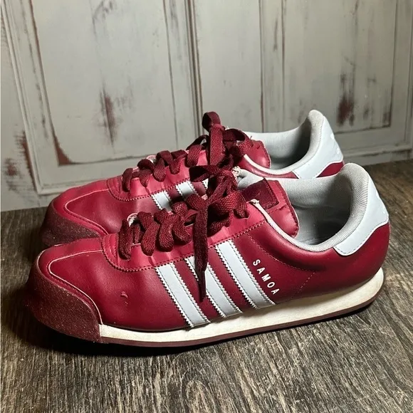 Adidas Samoa Sneakers shoes mens 9  burgundy retro 2013