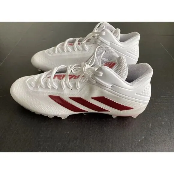 Adidas SM Freak Mid “White University Red” Football Cleats FX1308 Men’s Size 14