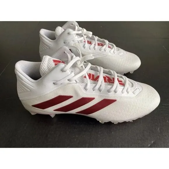 Adidas SM Freak Mid “White University Red” Football Cleats FX1308 Men’s Size 14