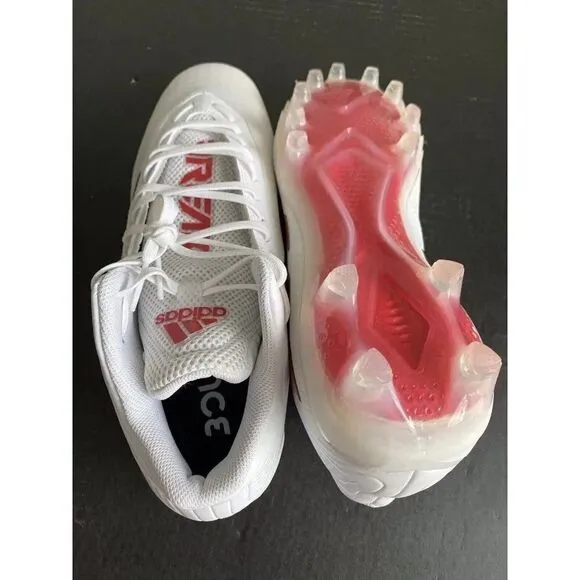 Adidas SM Freak Mid “White University Red” Football Cleats FX1308 Men’s Size 14