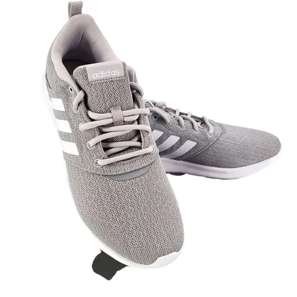 ADIDAS Sneakers Womens 7.5 Cloudfoam QT Racer Activewear Athletic Shoes Gray