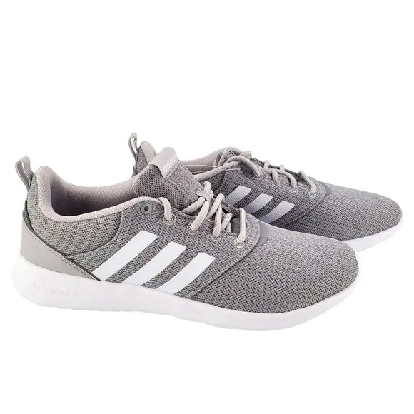 ADIDAS Sneakers Womens 7.5 Cloudfoam QT Racer Activewear Athletic Shoes Gray