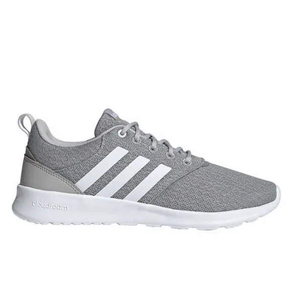 ADIDAS Sneakers Womens 7.5 Cloudfoam QT Racer Activewear Athletic Shoes Gray
