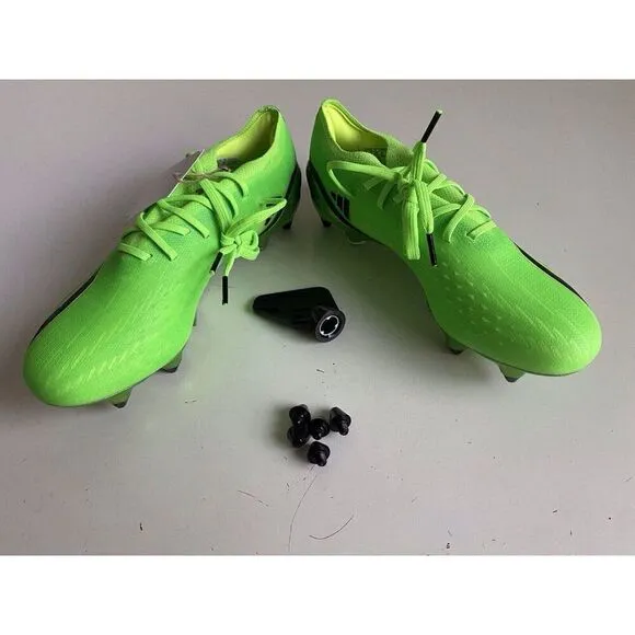 Adidas Speedportal.1 SG GW8440 Elit Green Soccer Cleats Data Pack Men's Sz 5 W 6