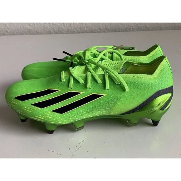 Adidas Speedportal.1 SG GW8440 Elit Green Soccer Cleats Data Pack Men's Sz 5 W 6