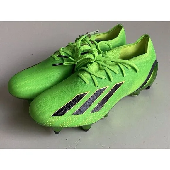 Adidas Speedportal.1 SG GW8440 Elit Green Soccer Cleats Data Pack Men's Sz 5 W 6