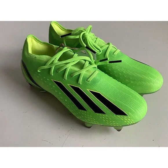 Adidas Speedportal.1 SG GW8440 Elit Green Soccer Cleats Data Pack Men's Sz 5 W 6