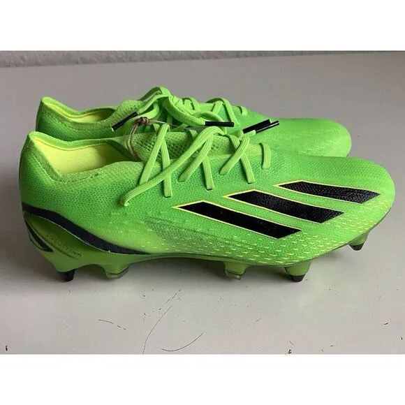 Adidas Speedportal.1 SG GW8440 Elit Green Soccer Cleats Data Pack Men's Sz 5 W 6
