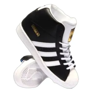 Adidas Superstar Pro 80s Black White Triple Stripe Running Shoes Size 6 Lady