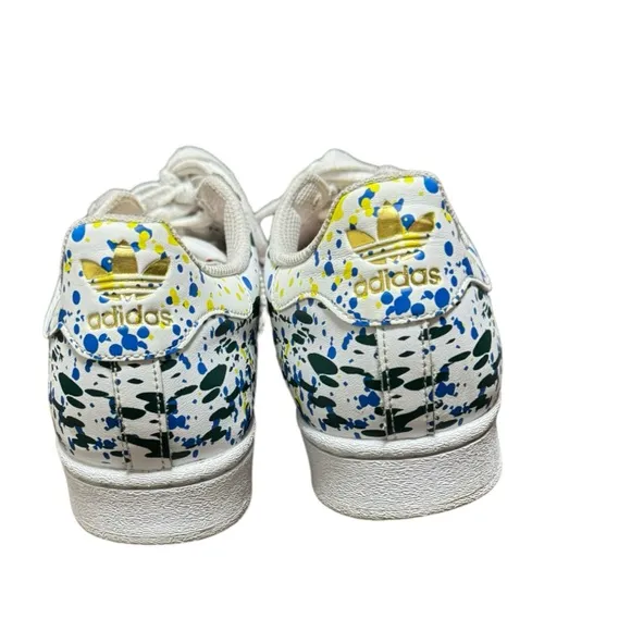 Adidas Superstar Splashes, Splatter and Drips White #FX5537 Men's Size 8.5