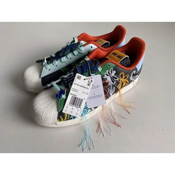 Adidas Superstar Super Earth SST AEC SW Men's Size 10 Shoes GX3823 &amp; Shoelaces