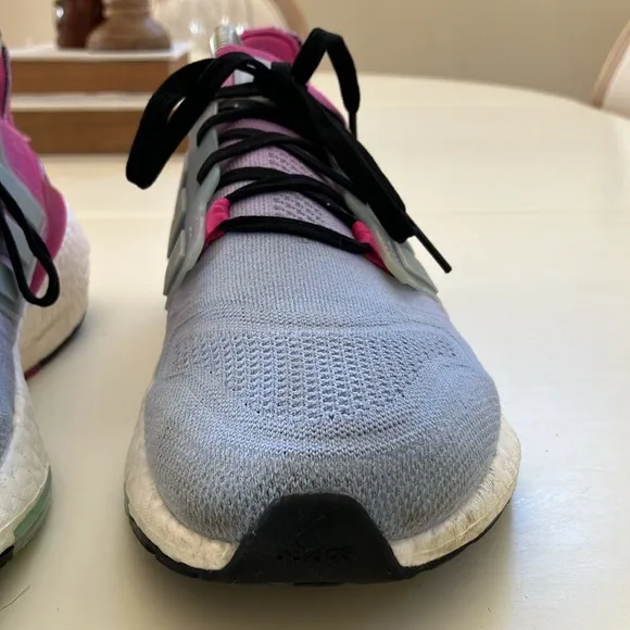 Adidas Ultraboost 22 Pink and Purple Sneakers Ladies Running Shoes Size 10