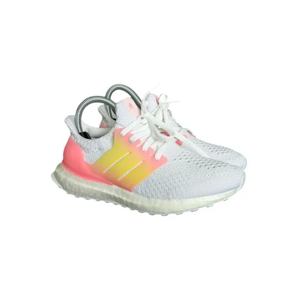 adidas Ultraboost 5.0 DNA Shoes Sneakers White Pink Yellow Womens Size 6 Active