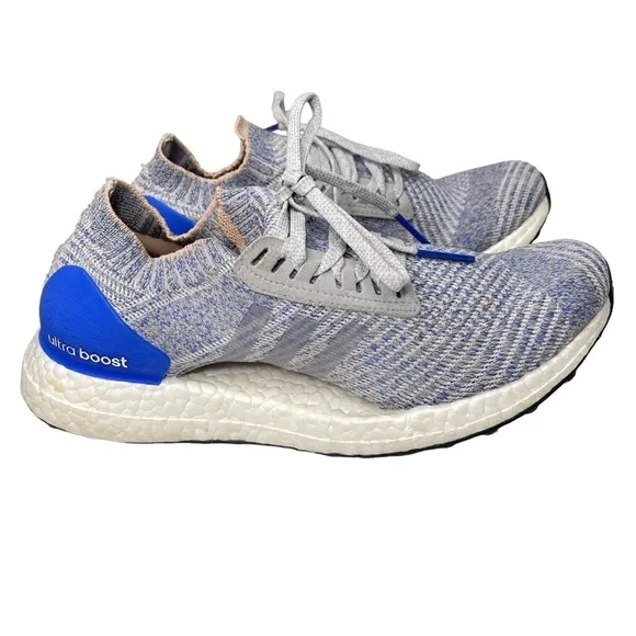 Adidas UltraBoost X Womens 7.5 Grey Two Hi Res Blue Prime Knit Sneakers Shoes