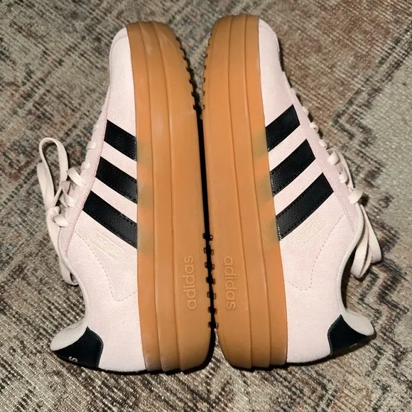 Adidas Women's Pink and Black Sneakers