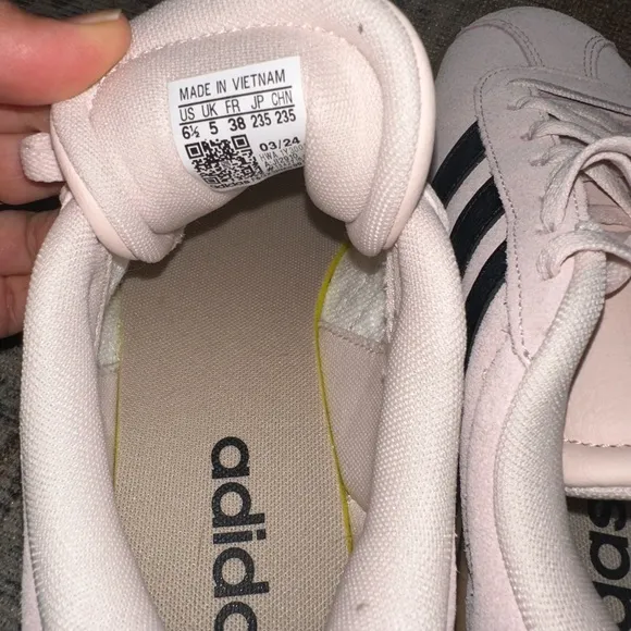 Adidas Women's Pink and Black Sneakers