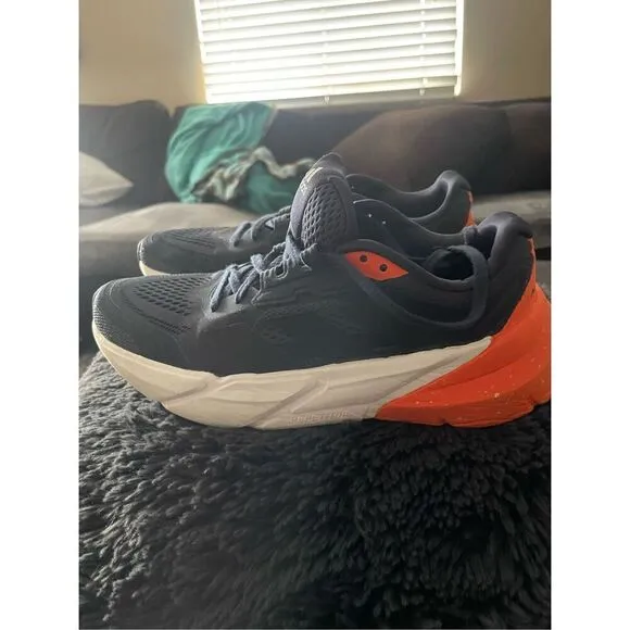 Adidas Mens Navy Blue Orange Adistar 1 Running Athletic Shoes Size 8.5