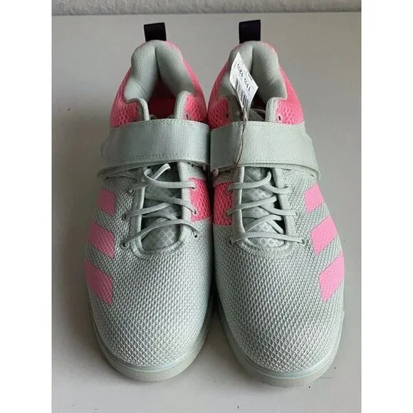 Adidas Powerlift 5 Weightlifting Shoes Pink Green Powerlifting Gym Sz 11.5