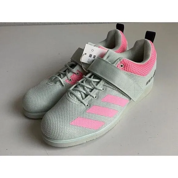 Adidas Powerlift 5 Weightlifting Shoes Pink Green Powerlifting Gym Sz 11.5
