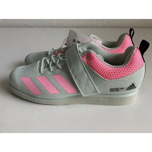 Adidas Powerlift 5 Weightlifting Shoes Pink Green Powerlifting Gym Sz 11.5