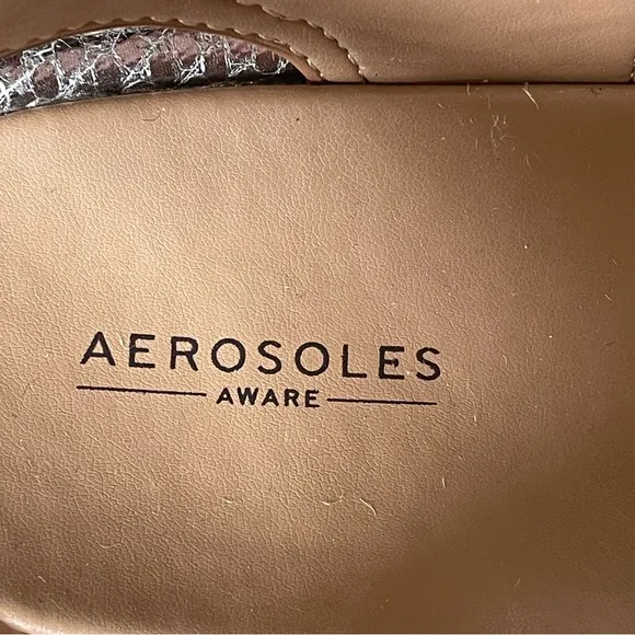 Aerosoles Dave Platform Strap Style Sandals 6 Silver Metallic New Without Box!