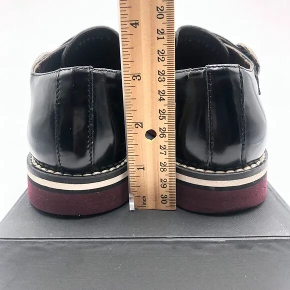 AGL Monk Strap Oxfords Women's‎ Size 6 Black Patent Leather N721016