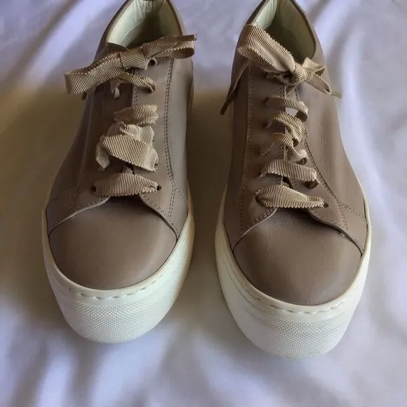 AGL Platform Tan Pearl Sneakers