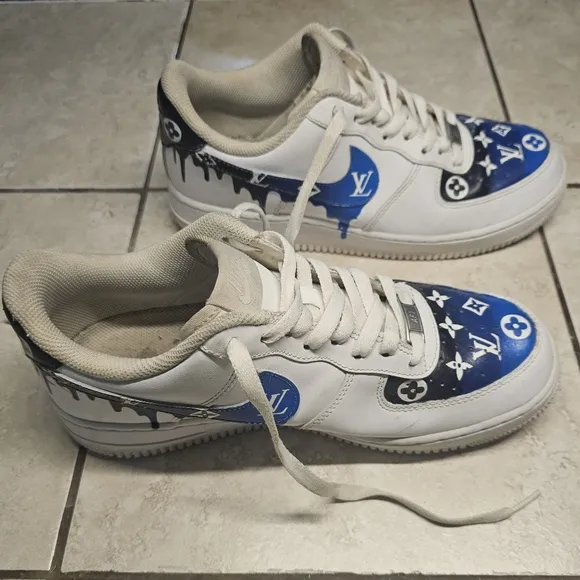 Air Force One Louis Vuitton Custom Drip Nike 8.5
