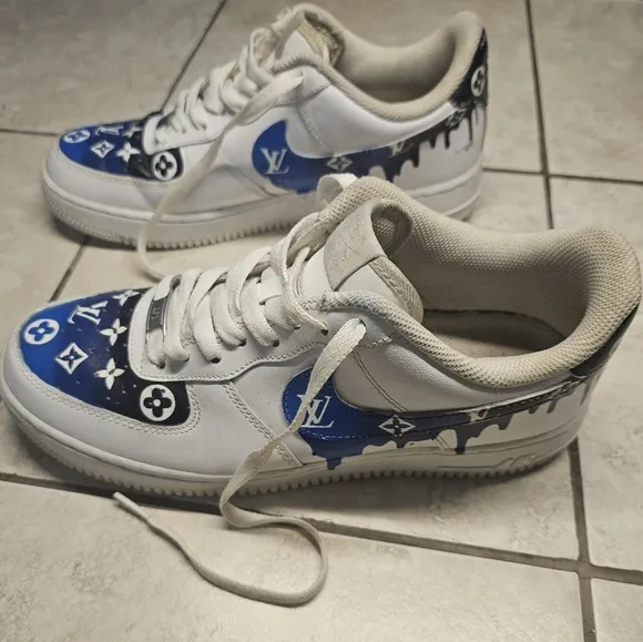 Air Force One Louis Vuitton Custom Drip Nike 8.5
