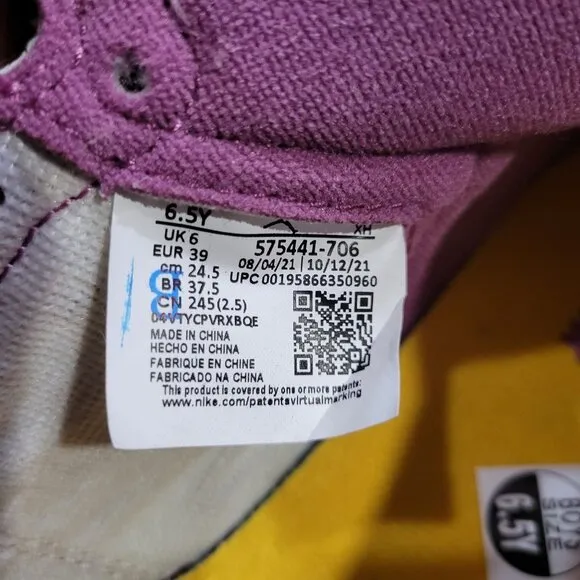 ❤️❤️Air Jordan 1 Retro Hi OG AJ1Sz Sz 6.5Y Big Kids Shoes Pink Yellow 575441-706