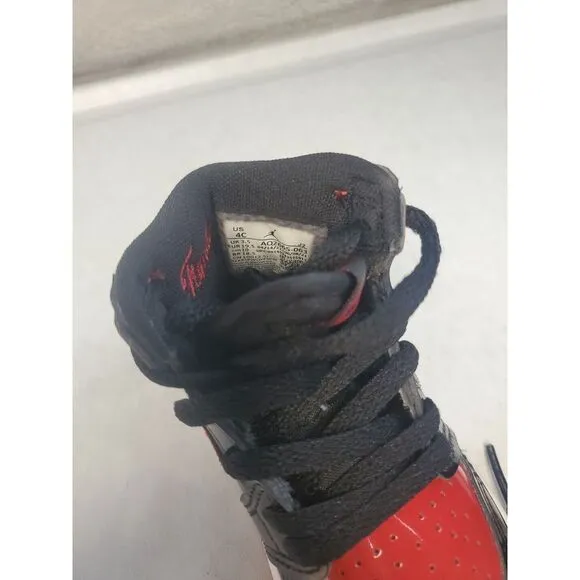 Air Jordan 1 Retro High OG TD 'Patent Bred'  Infant Size  4c Uk 3.5 ( 12 Month)