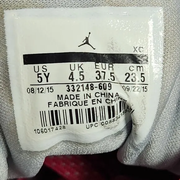AIR JORDAN 1 Retro High Vivid Pink GS Youth 5Y 5 Shoe 332148-609 Rare Grail