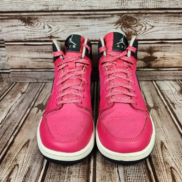 AIR JORDAN 1 Retro High Vivid Pink GS Youth 5Y 5 Shoe 332148-609 Rare Grail
