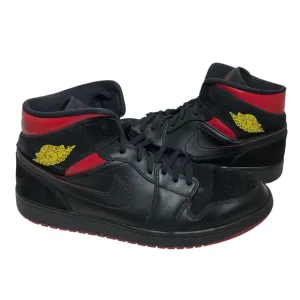 Air Jordan 1 Retro Mid 'Last Shot' 554724-076 Black Red Shoes Sz 11 (2018)