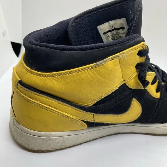 Air Jordan 1 Retro Mid Men 13 Yellow Black New Love Shoes Sneakers 2017