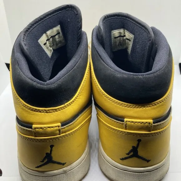 Air Jordan 1 Retro Mid Men 13 Yellow Black New Love Shoes Sneakers 2017