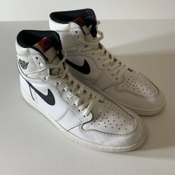 Air Jordan 1 Retro Shoes Mens 11 Yin Yang White 555088-102 High Top Sneaker