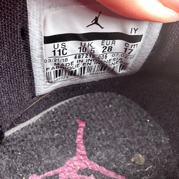 Air Jordan 10 Retro Kids' Shoes Dark Smoke Grey/Rush Pink/Black 487211-006