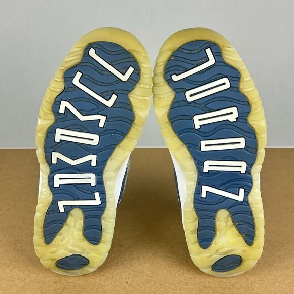 Air Jordan 11 Retro Low Diffused Blue Leather Athletic Shoes Kids 13C Blue White