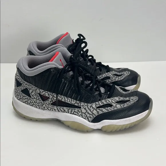 Air Jordan 11 Retro Low IE Black Cement Mens 7.5 Nike Basketball Shoes Sneakers