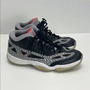Air Jordan 11 Retro Low IE Black Cement Mens 7.5 Nike Basketball Shoes Sneakers