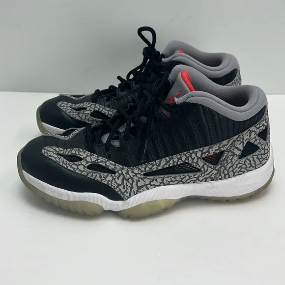 Air Jordan 11 Retro Low IE Black Cement Mens 7.5 Nike Basketball Shoes Sneakers