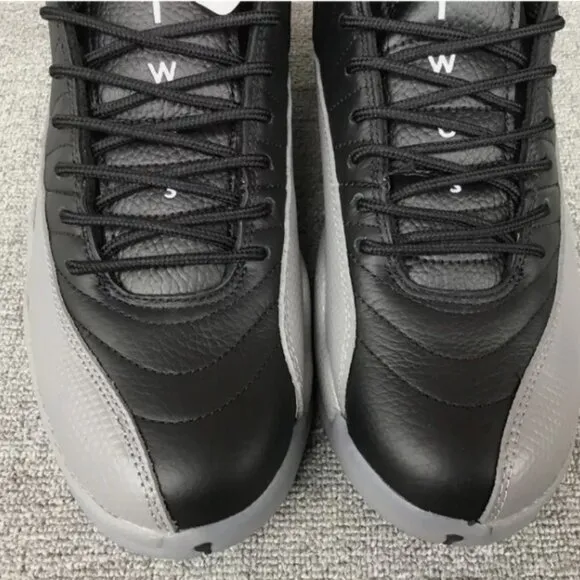 Air Jordan 12 Retro Grey blak Men's basketball shoes