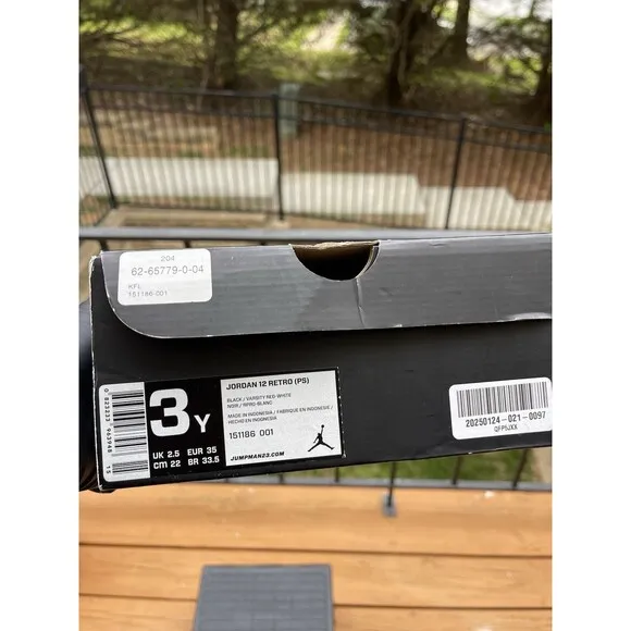 Air Jordan 12 Retro (PS) “Playoff” Size 3Y – 2012 Release (151186-001) – VNDS