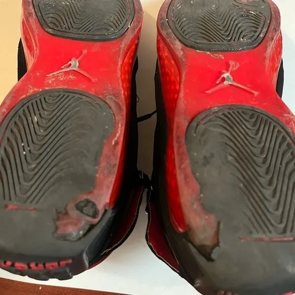 🐐Air Jordan 18 Retro 2018 Red Black Sneaker Sz 11 AA2494-106 Deadstock Flaw