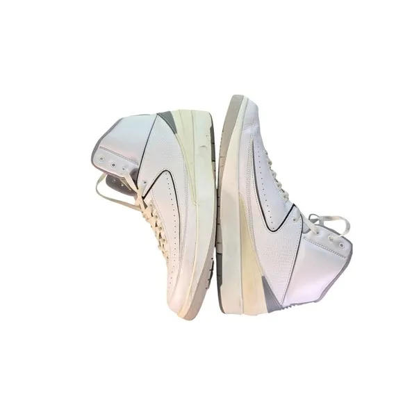 Air Jordan 2 Retro High Mens Athletic Shoes Size 14 White Cement DR8884-100