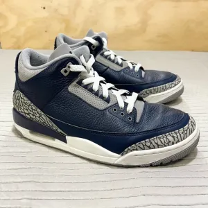 Air Jordan 3 Retro Basketball Shoes Midnight Navy Blue Mens Size 9 CT8532-401